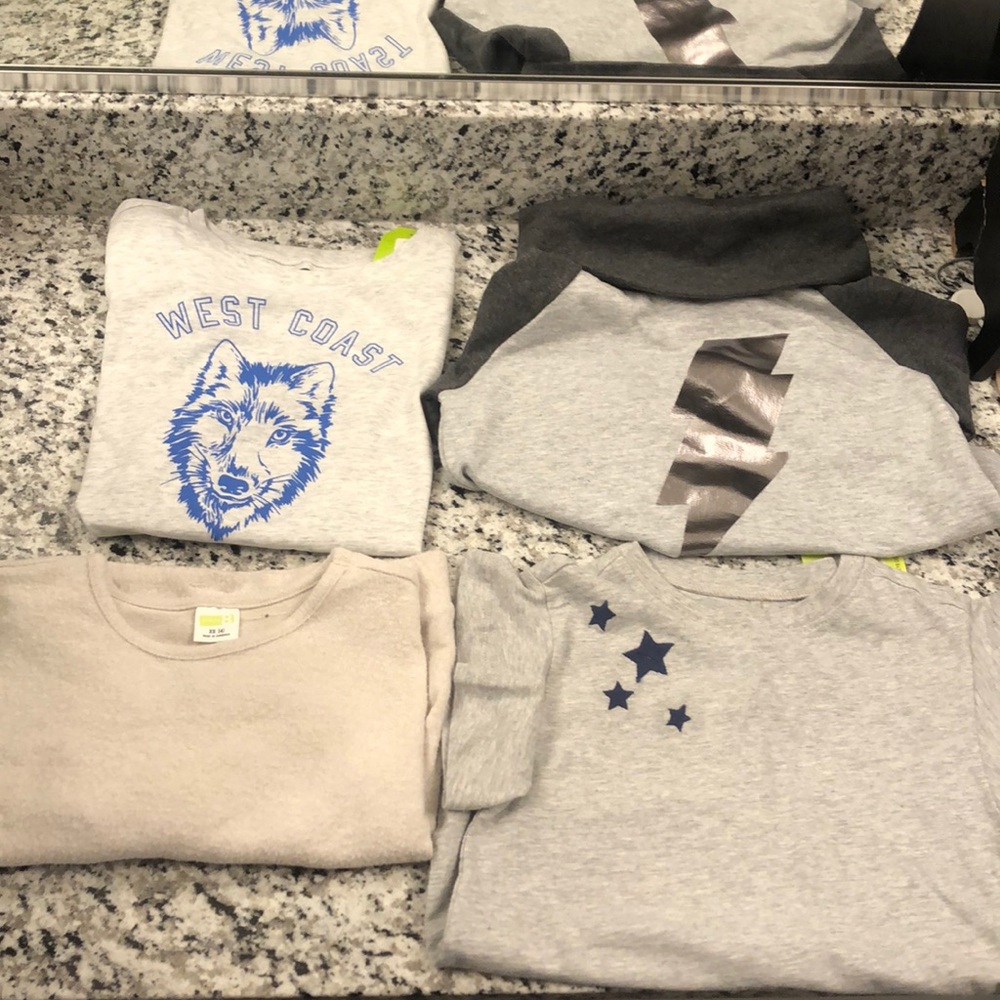 Girl long/short sleeve shirt bundle
